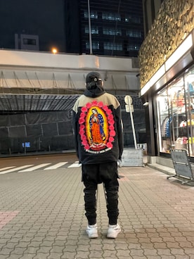 「ROYAL FLASH（ロイヤルフラッシュ）のアイテム（その他アウター）」を使った、yoshiaki matsufujiさん（メンズ・165cm）の冬コーディネート