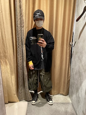 「ISAMU KATAYAMA BACKLASH（イサムカタヤマバックラッシュ）のアイテム（シューズ）」を使った、yoshiaki matsufujiさん（メンズ・165cm）の春コーディネート