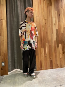 「ROYAL FLASH（ロイヤルフラッシュ）のアイテム（スニーカー）」を使った、yoshiaki matsufujiさん（メンズ・165cm）の夏コーディネート