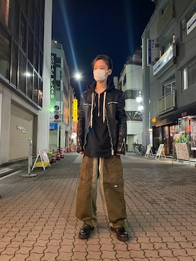 「BACKLASH（バックラッシュ）のアイテム」を使った、yoshiaki matsufujiさん（メンズ・165cm）の冬コーディネート