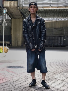 「ISAMU KATAYAMA BACKLASH（イサムカタヤマバックラッシュ）のアイテム（ジャケット/アウター）」を使った、yoshiaki matsufujiさん（メンズ・165cm）の秋コーディネート