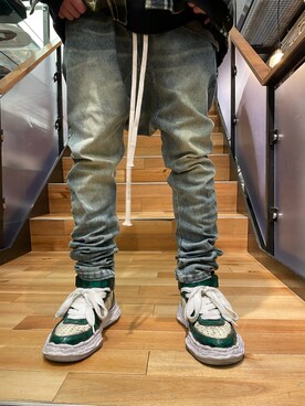 「ROYAL FLASH（ロイヤルフラッシュ）のアイテム（パンツ）」を使った、yoshiaki matsufujiさん（メンズ・165cm）の冬コーディネート