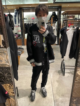 「STUD MUFFIN」｜「アイテム（ブルゾン）」を使った、yoshiaki matsufujiさん（メンズ・165cm）の冬コーディネート