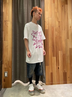 「ISAMU KATAYAMA BACKLASH（イサムカタヤマバックラッシュ）のアイテム（パンツ）」を使った、yoshiaki matsufujiさん（メンズ・165cm）の夏コーディネート
