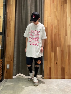 「ROYAL FLASH（ロイヤルフラッシュ）のアイテム（パンツ）」を使った、yoshiaki matsufujiさん（メンズ・165cm）の夏コーディネート