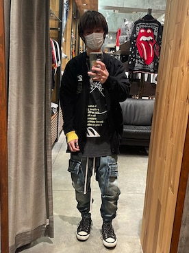 「ROYAL FLASH（ロイヤルフラッシュ）のアイテム（スウェット）」を使った、yoshiaki matsufujiさん（メンズ・165cm）の春コーディネート