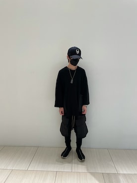 「Lucien Pellat-Finet（ルシアンペラフィネ）のアイテム（キャップ）」を使った、yoshiaki matsufujiさん（メンズ・165cm）の秋コーディネート