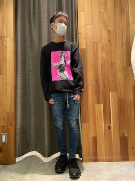 「ROYAL FLASH（ロイヤルフラッシュ）のアイテム（パンツ）」を使った、yoshiaki matsufujiさん（メンズ・165cm）の秋コーディネート