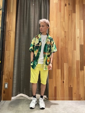 「ROYAL FLASH（ロイヤルフラッシュ）のアイテム（パンツ）」を使った、yoshiaki matsufujiさん（メンズ・165cm）の夏コーディネート