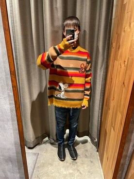 「ALANUI（アラヌイ）のアイテム」を使った、yoshiaki matsufujiさん（メンズ・165cm）の冬コーディネート