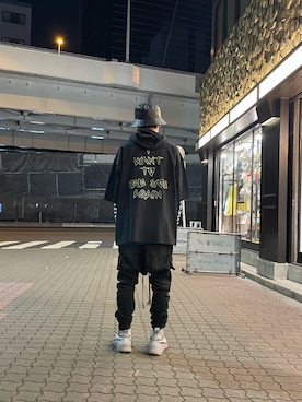 「ROYAL FLASH（ロイヤルフラッシュ）のアイテム（パーカー）」を使った、yoshiaki matsufujiさん（メンズ・165cm）の春コーディネート