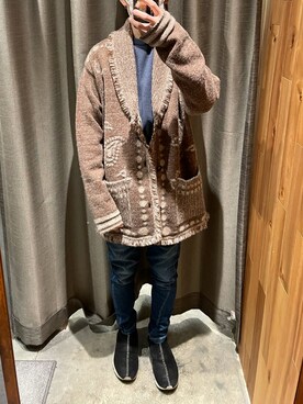 「ALANUI（アラヌイ）のアイテム」を使った、yoshiaki matsufujiさん（メンズ・165cm）の冬コーディネート