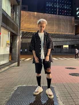 「STUD MUFFIN（スタッドマフィン）のアイテム（トップス）」を使った、yoshiaki matsufujiさん（メンズ・165cm）の夏コーディネート