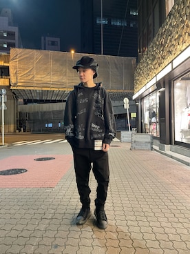 「ISAMU KATAYAMA BACKLASH（イサムカタヤマバックラッシュ）のアイテム（帽子）」を使った、yoshiaki matsufujiさん（メンズ・165cm）の夏コーディネート
