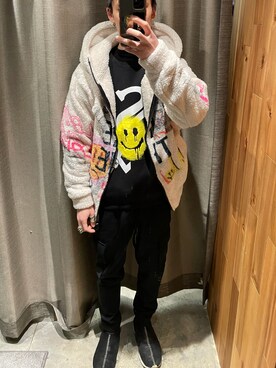 「ROYAL FLASH（ロイヤルフラッシュ）のアイテム（パンツ）」を使った、yoshiaki matsufujiさん（メンズ・165cm）の冬コーディネート