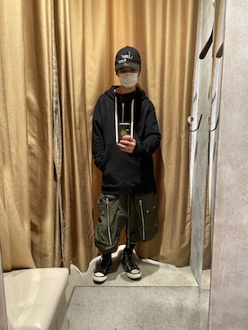 「ISAMU KATAYAMA BACKLASH（イサムカタヤマバックラッシュ）のアイテム（シューズ）」を使った、yoshiaki matsufujiさん（メンズ・165cm）の春コーディネート