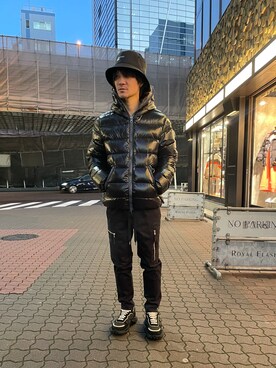 「ROYAL FLASH（ロイヤルフラッシュ）のアイテム（帽子）」を使った、yoshiaki matsufujiさん（メンズ・165cm）の冬コーディネート