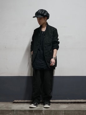 「ISAMU KATAYAMA BACKLASH（イサムカタヤマバックラッシュ）のアイテム（ジャケット/アウター）」を使った、yoshiaki matsufujiさん（メンズ・165cm）の冬コーディネート