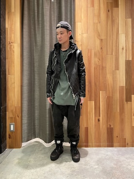 「ISAMU KATAYAMA BACKLASH（イサムカタヤマバックラッシュ）のアイテム」を使った、yoshiaki matsufujiさん（メンズ・165cm）の秋コーディネート