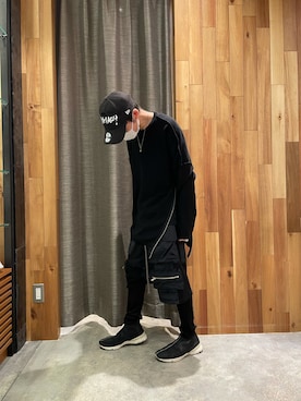 「BACKLASH（バックラッシュ）のアイテム」を使った、yoshiaki matsufujiさん（メンズ・165cm）の冬コーディネート