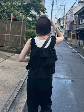 「アイテム（タンクトップ）」を使った、みなまさん（レディース・164cm）の秋コーディネート