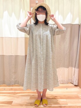 「Samansa Mos2（サマンサ モスモス）のセパレートサンダル（サンダル）」を使った、koooomoさん（レディース・158cm）の春コーディネート