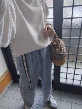 「アイテム（かごバッグ）」を使った、zakkaloveさん（レディース・162cm）の秋コーディネート