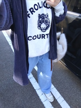 「アイテム（ベルト）」を使った、zakkaloveさん（レディース・162cm）の秋コーディネート