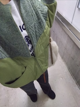 「アイテム（スリッポン）」を使った、zakkaloveさん（レディース・161cm）の冬コーディネート