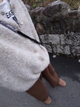 「アイテム（スリッポン）」を使った、zakkaloveさん（レディース・161cm）の冬コーディネート