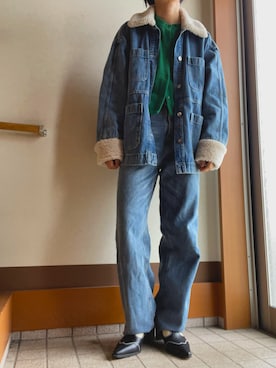 「UNE MANSION（ユヌマンション）のアイテム（シューズ）」を使った、TSUUSANさん（レディース・160cm）の冬コーディネート