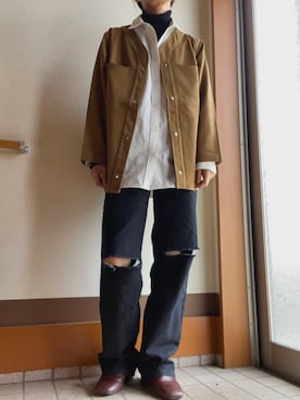 「4youstory（フォーユーストーリー）のアイテム」を使った、TSUUSANさん（レディース・160cm）の秋コーディネート