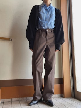 「UNE MANSION（ユヌマンション）のアイテム（シューズ）」を使った、TSUUSANさん（レディース・160cm）の冬コーディネート