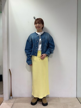 「etsinta（エシンタ）のアイテム（ジャケット/アウター）」を使った、manaさん（レディース・159cm）の春コーディネート