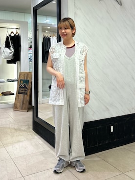 「夏コーデ」｜「アイテム（オールインワン・サロペット）」を使った、manaさん（レディース・159cm）の夏コーディネート