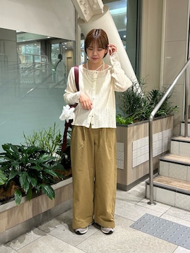 「アイテム（カーディガン/ボレロ）」を使った、manaさん（レディース・159cm・20代）の夏コーディネート