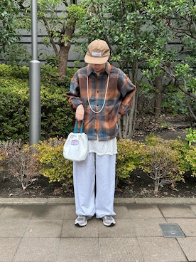「アイテム（キャミソール）」を使った、manaさん（レディース・159cm）の秋コーディネート