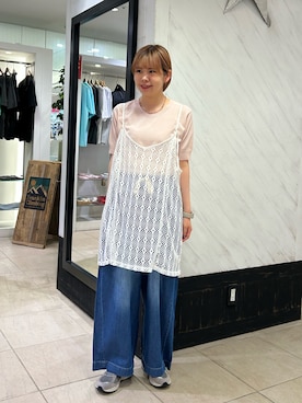 「サマーニット」｜manaさん（レディース・159cm・20代）の夏コーディネート