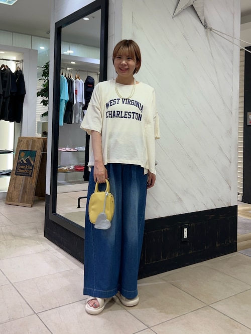 USAコットン切替プリントTee