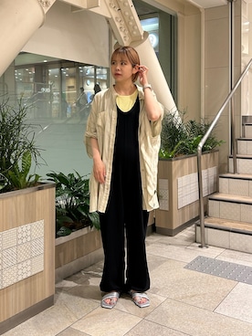 「アイテム（サロペット/オーバーオール）」を使った、manaさん（レディース・159cm・20代）の夏コーディネート