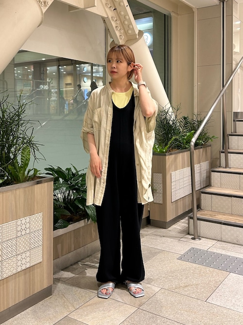 【willow】【新色追加】スラブ裏毛裾ドロストオールインワン