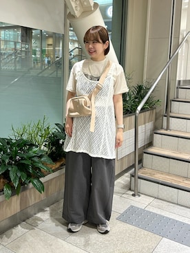 「アイテム（キャミソール）」を使った、manaさん（レディース・159cm）の夏コーディネート
