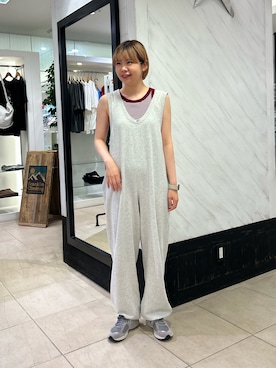 「夏コーデ」｜「アイテム（オールインワン・サロペット）」を使った、manaさん（レディース・159cm）の夏コーディネート