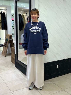 「CIAOPANIC TYPY（チャオパニックティピー）のアイテム（スウェット）」を使った、manaさん（レディース・159cm）の春コーディネート
