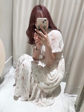 「水彩柄」｜なぎなぎさん（レディース・164cm）の夏コーディネート