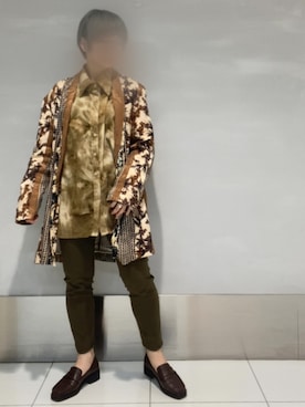 「ペタンコ靴」｜「アイテム（スラックス）」を使った、smzさん（レディース・155cm）の冬コーディネート