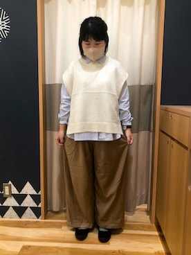 「sm2rhythm（サマンサモスモスリズム）のアイテム（パンツ）」を使った、ふじもと*＊さん（レディース・158cm）の夏コーディネート