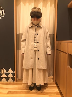 「サマンサモスモス」｜「アイテム（その他アウター）」を使った、ふじもと*＊さん（レディース・158cm）の冬コーディネート
