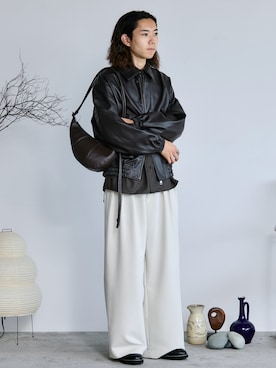 「アイテム（バッグ）」を使った、れいたさん（メンズ・167cm）の冬コーディネート