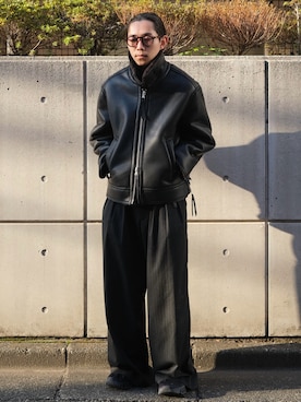 「アイテム（シューズ）」を使った、れいたさん（メンズ・167cm）の秋コーディネート